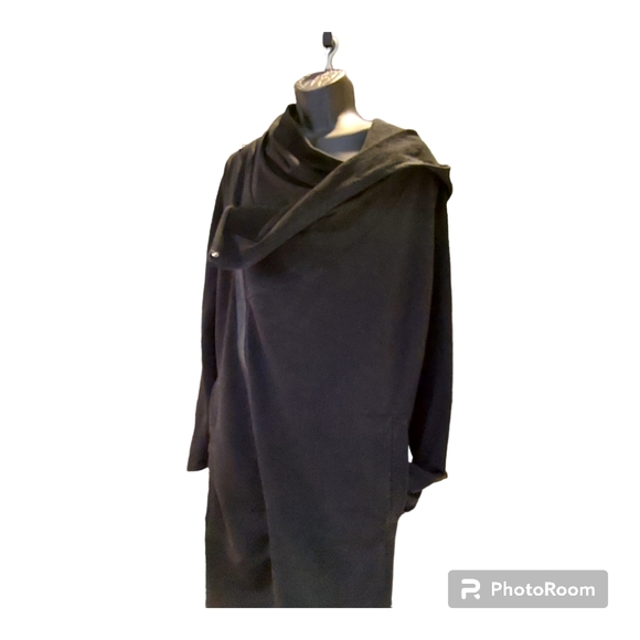 BatNorton Men Assymetric Hoodie Void Black Jacket Snap Button Punk Morph Sz L - Picture 2 of 12